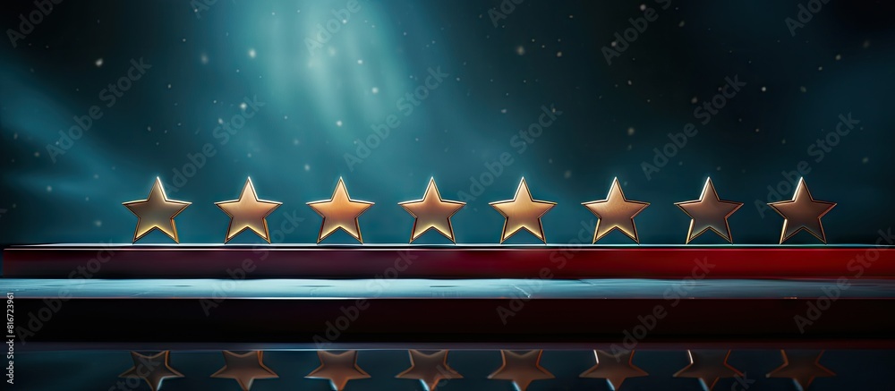Poster After receiving the service the idea of assessing a 5 star rating. with copy space image. Place for adding text or design