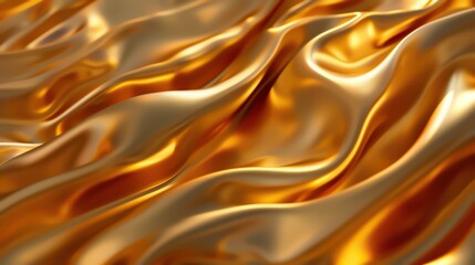 Fototapeta premium A mesmerizing composition of golden metallic textures, with smooth curves and a lustrous sheen. Gold texture background -03