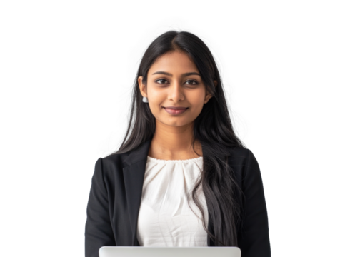 South Asian Businesswoman with Laptop