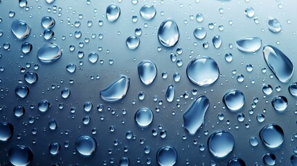 Rain water drop bubble vector background. Glass surface with realistic clear condensation 3d effect. Dark spray abstract raindrop illustration with tear blob. Generative AI.