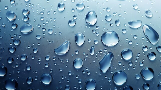 Rain water drop bubble vector background. Glass surface with realistic clear condensation 3d effect. Dark spray abstract raindrop illustration with tear blob. Generative AI.