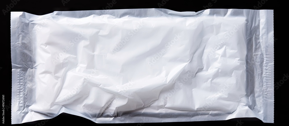Poster top view of wet wipes isolated on a white background in a copy space image
