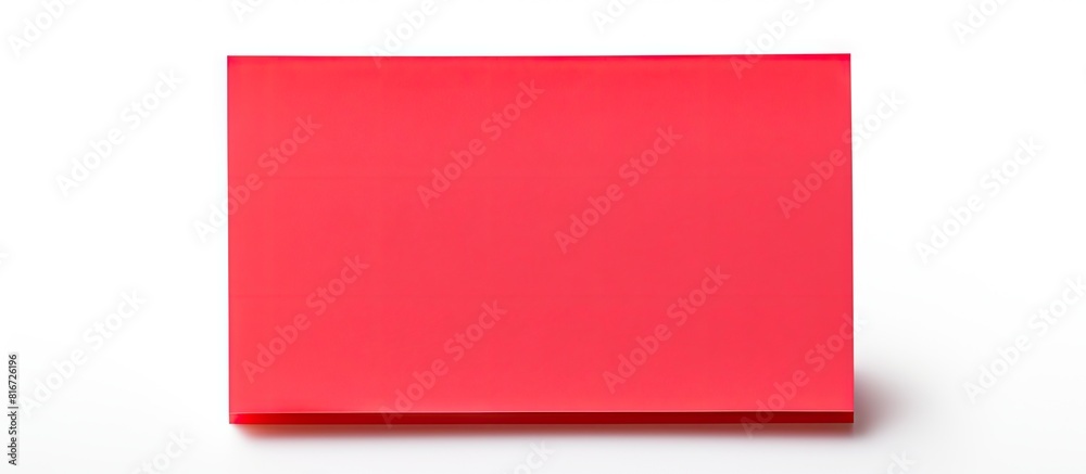 Aufkleber a red sticky note with a front view is shown isolated on a white background this adhesive paper prov