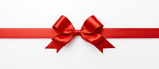 A white background with a copy space image showcasing a ribbon being wrapped