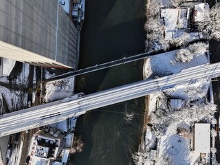 The city of Zurich the morning after heavy snowfall in early December 2023