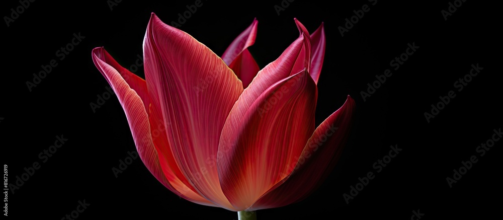 Aufkleber A tulip captured in an image with space to add text or graphics. with copy space image. Place for adding text or design