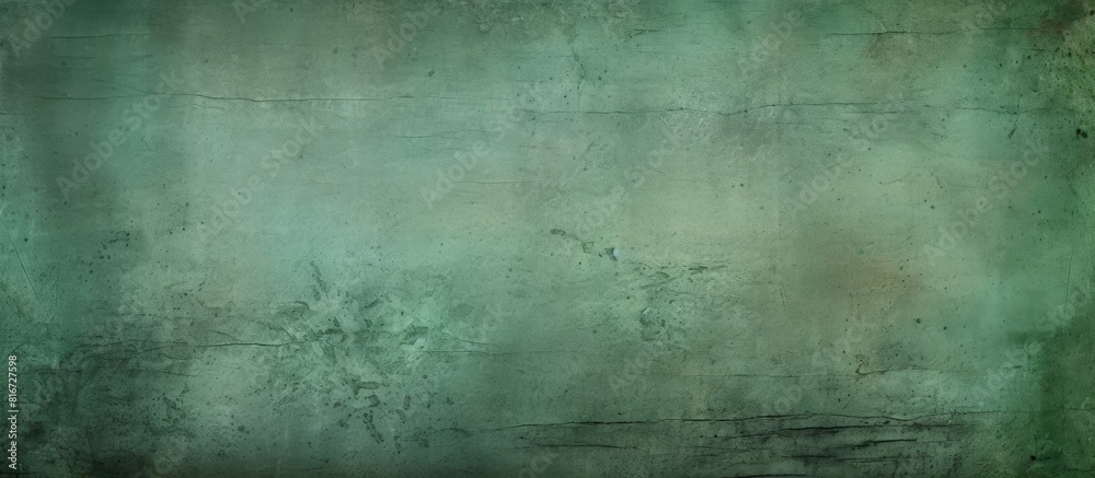 Poster A worn green backdrop with grunge background or texture providing ample copy space for images