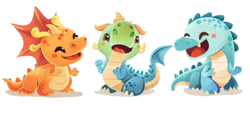 Naklejka premium set of funny monsters