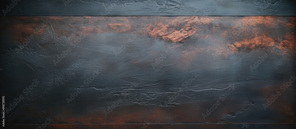 Poster A background with a copy space image showcasing the textured surface of a dark metal baking sheet