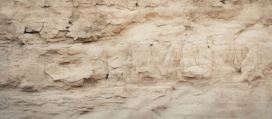 Fototapeta premium The copy space image showcases the texture of warm limestone