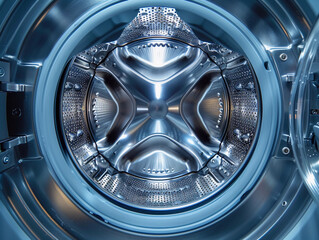 Inside View of a Modern Washing Machine Drum