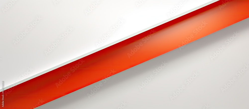 Aufkleber a red and white background wallpaper with a diagonal orange line for copy space image