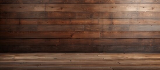 Fototapeta premium Side view of parallel wooden boards making up the flooring serving as a background in the copy space image