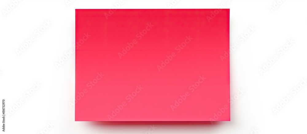 Aufkleber a red sticky note with a front view is shown isolated on a white background this adhesive paper prov