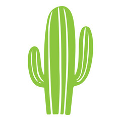 hand draw cactus plant flat design