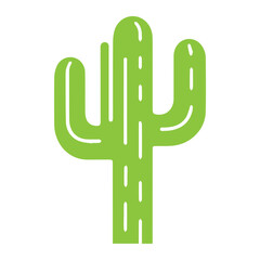 hand draw cactus plant flat design