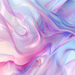 Obraz premium 3d fluid creative background. Glassmorphism style new trend 2021. Frosted glass effect. Pastel colours: pink, purple, blue on white backdrop. Curved line graphic design. Sale banner. Blurred gradien