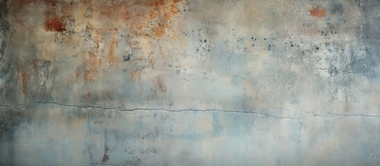 Fototapeta premium A weathered concrete wall with faded paint and no vibrant colors serving as a background with copy space image