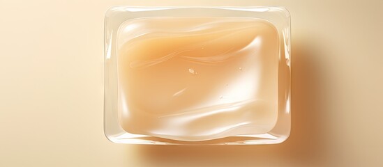Copy space image of a thick transparent gel with a soap like texture This cosmetic product is not...