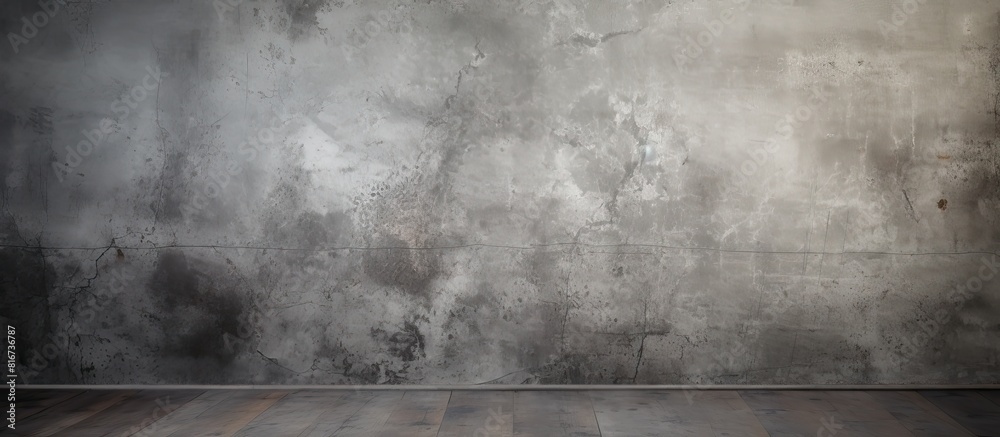 Poster Vintage style dark concrete wallpaper with abstract grunge and gray color scheme creating an old and textured background Copy space image