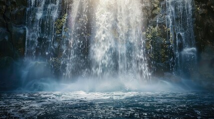 Beautiful Waterfall Captured in a Stunning Water Splash Photo