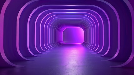 Minimalist abstract lines on a royal purple backdrop, Generous white space in the center for text, Crisp geometric shapes with contrasting hues. Generative AI.
