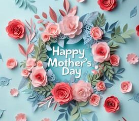 Happy mother's day floral greeting