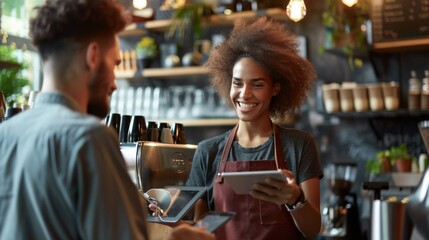 The Barista Taking Payment