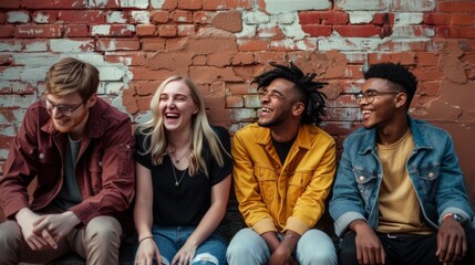 A Group Enjoying Genuine Laughter