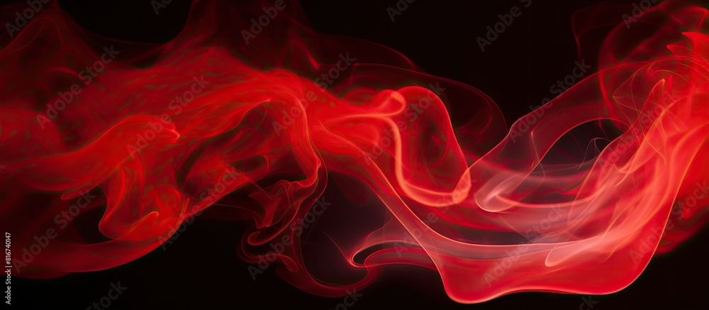 Leinwandbilder red smoke flowing in motion creating an eye catching copy space image