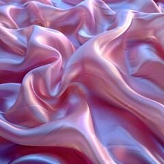 Pink silk background. Wavy pink fabric texture. Abstract soft pink backdrop