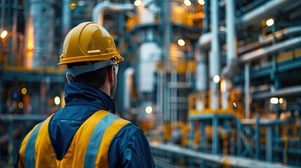 Fototapeta premium engineer on site plant