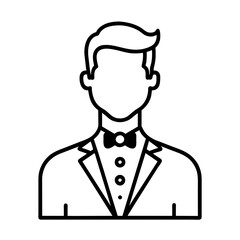 Obraz premium Groom Icon - formal attire
