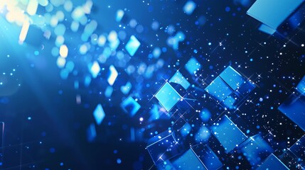 abstract dark blue square futuristic background