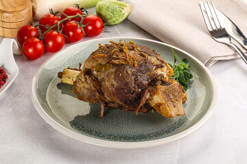 Baked Lamb shank with bone