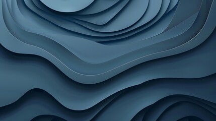 Blue contour lines of abstract landscape.