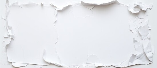 A torn paper is shown on a white background providing space for text. with copy space image. Place for adding text or design