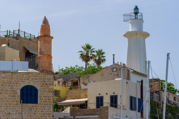 Lighthouse in the historic port of Jaffa