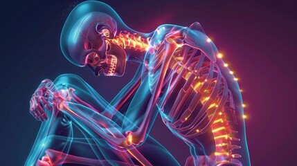 Bone pain, joint discomfort, and orthopedic health. symptoms and treatment for osteoporosis