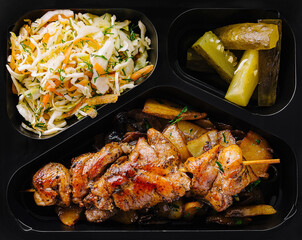 Grilled chicken meal prep in container