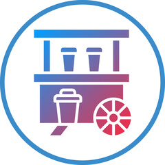 Fototapeta premium Vector Design Drinks Stall Icon Style