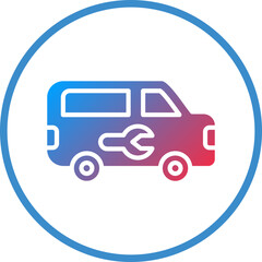 Vector Design Plumber Van Icon Style