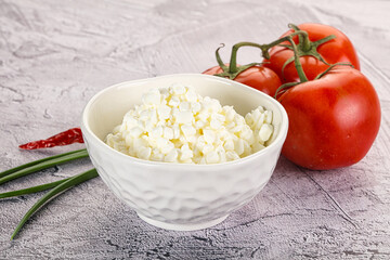 Cottage cheese Curd in the bowl