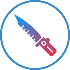 Vector Design Military Knife Icon Style