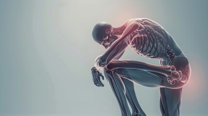 Severe bone pain, medical condition concept, health and wellness image for stock photo