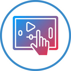 Vector Design Interactive Video Icon Style