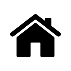 House icon with door, vector website home page symbol.