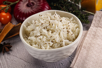 Indian cuisine jeera basmati rice