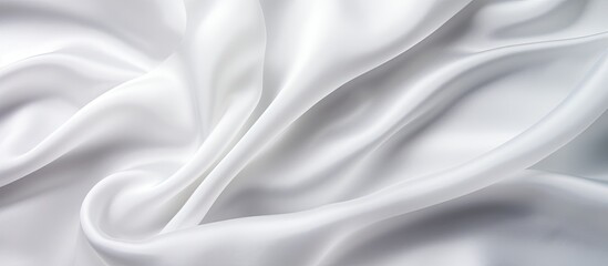 Obraz premium A white fabric texture background with copy space image serving as a design element