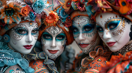 Fototapeta premium a photo of a carnival party